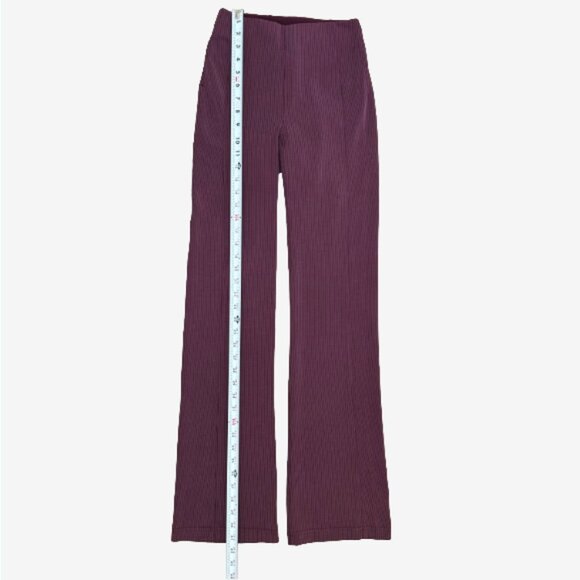 Lululemon Ribbed Softstreme Flare Pants Garnet Red 2 High Rise Lounge Yoga - Picture 13 of 16